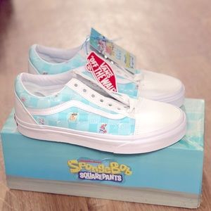 Size 8 Women/ 6.5 Men Vans-low top | Nickelodeon SpongeBob SquarePants edition